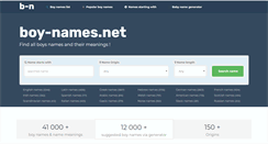 Desktop Screenshot of boy-names.net